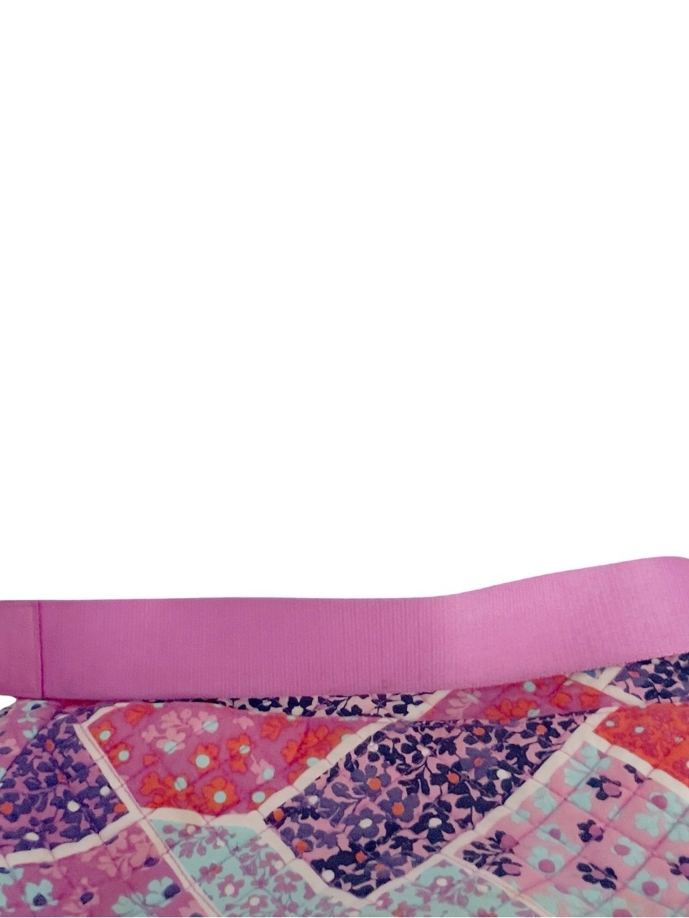 Vera Bradley Patchwork Quilted Ditzy Floral Shoulder Bag Canvas Strap Pink/Multi - Picture 15 of 16